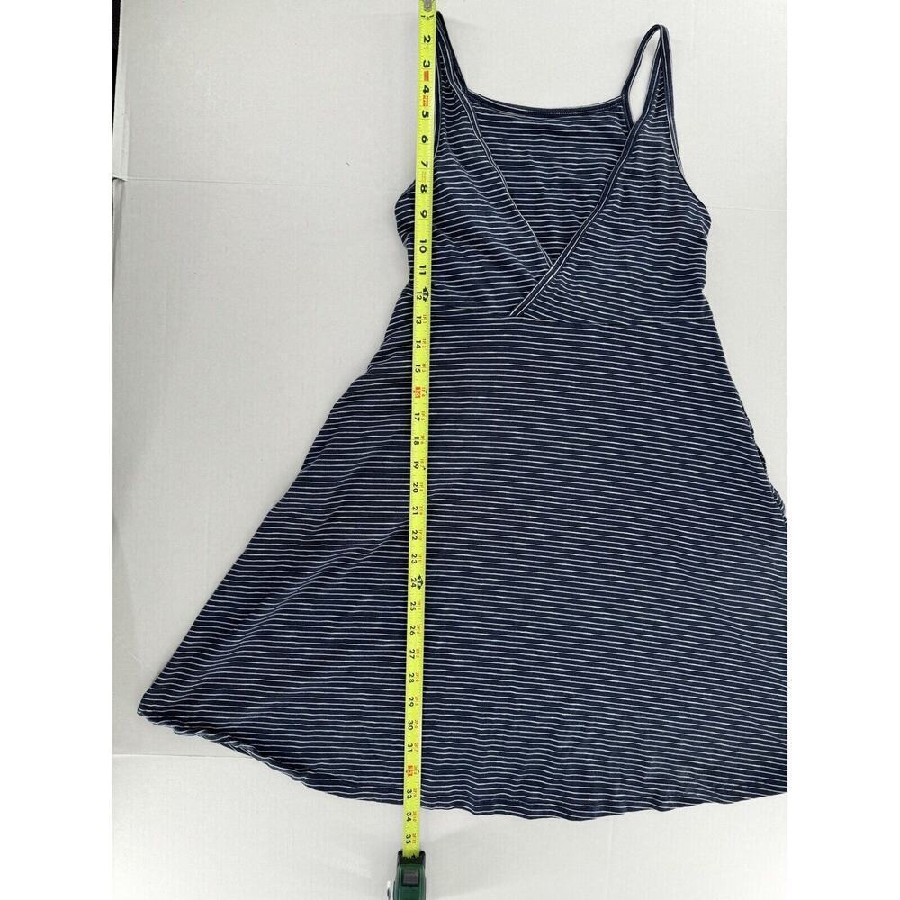 Toad & Co Dress Size Small Organic Cotton Striped V Neck Back Outdoor Casual​​ - Picture 7 of 13